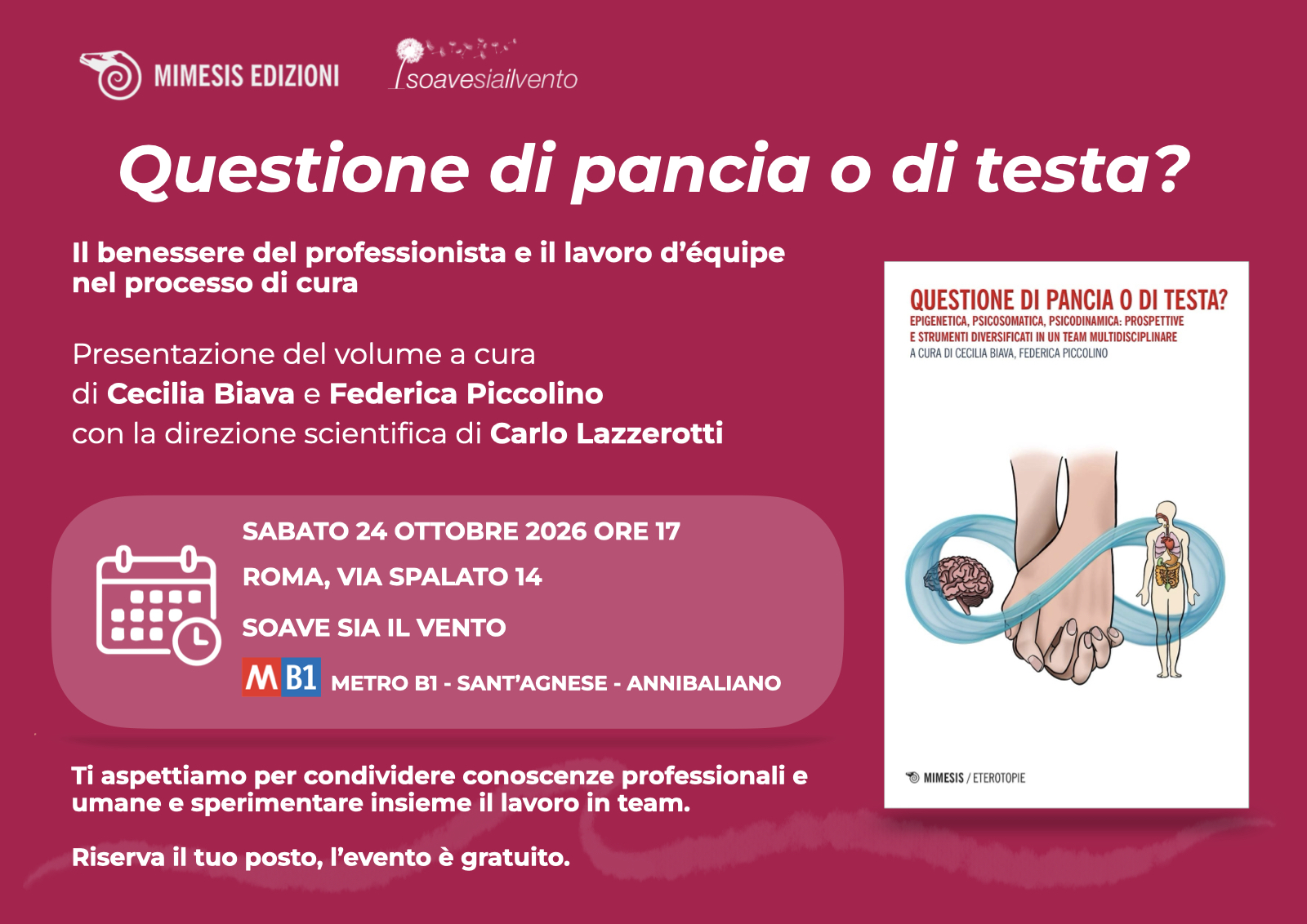 Presentazione libro "Questione di Pancia o di Testa?" - Soave Sia il Vento